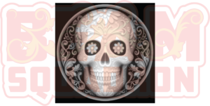 3D flower skull