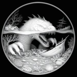 Sea Monster-Sea Rising-3D-Coin