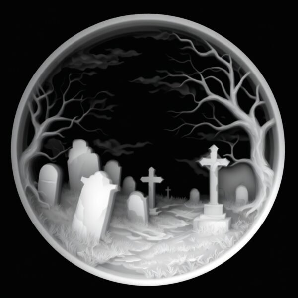 Spooky graveyard