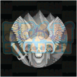 Flying Viking Skull-3D