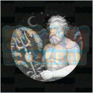 Poseidon Moon Coin-3D