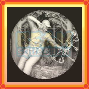 Compound Bow Hunter-3D-Coin